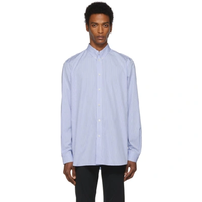 Shop Givenchy Blue And White Striped Atelier  Shirt In 128 Wht/blu