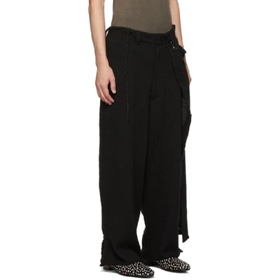 Shop Yohji Yamamoto Black Knit Trousers