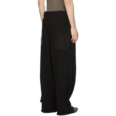 Shop Yohji Yamamoto Black Knit Trousers