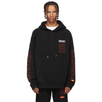 Shop Heron Preston Black Facts Hoodie In 1088 Blkmul