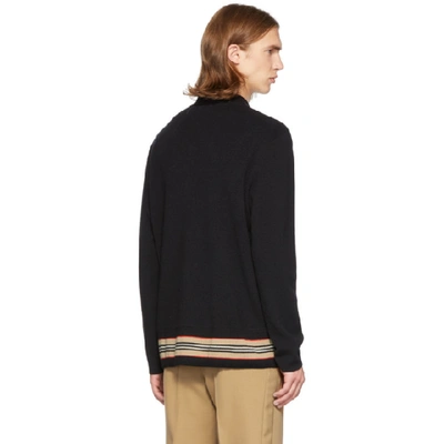 Shop Burberry Black Lachlan Cardigan