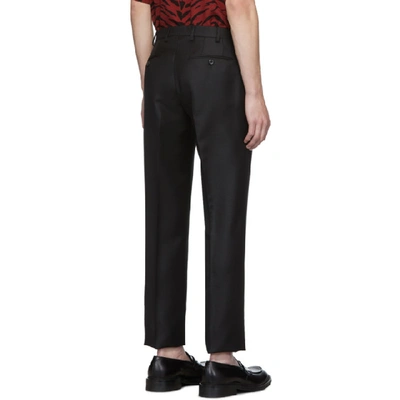 Shop Eidos Black Mohair And Wool Dress Trousers