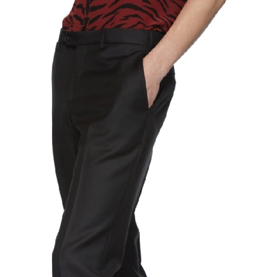 Shop Eidos Black Mohair And Wool Dress Trousers