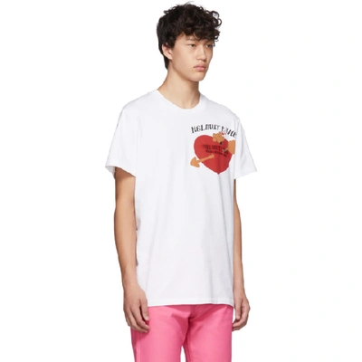 Shop Helmut Lang White Valentine Standard T-shirt In Chalkwhite