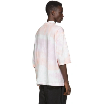 Shop Sasquatchfabrix . Pink Tie-dye Mock Neck T-shirt In 01pinkpurpl