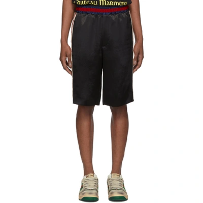 Shop Gucci Black Basketball Shorts In 1152 Black