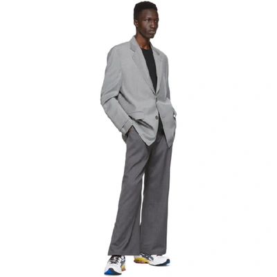 Shop Ader Error Grey Two-way Trousers In Gray