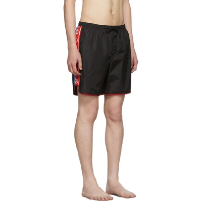 Shop Gucci Black Gg Swim Shorts In 1082 Black