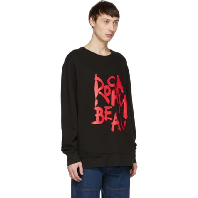 Shop Rochambeau Black Logo Core Sweatshirt In Anthracite