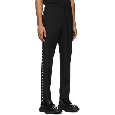 Shop Alexander Mcqueen Black Stud Trousers In 0901 Blkblk