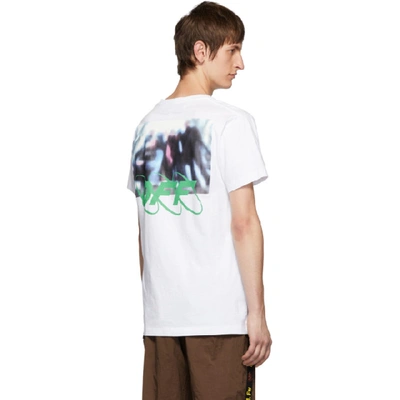 Shop Off-white White Spray Blurred Logo Slim T-shirt