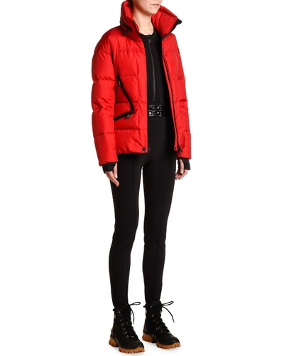 Shop Moncler Stand-collar Fitted Down Dixence Jacket In Black