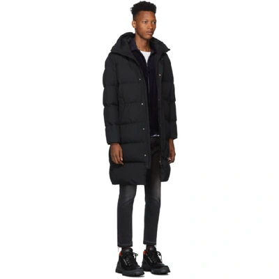 Shop Herno Black Down Oversized Laminar Coat In 9300 Black