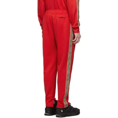 BURBERRY 红色 SORRENTO 标志性条纹运动裤