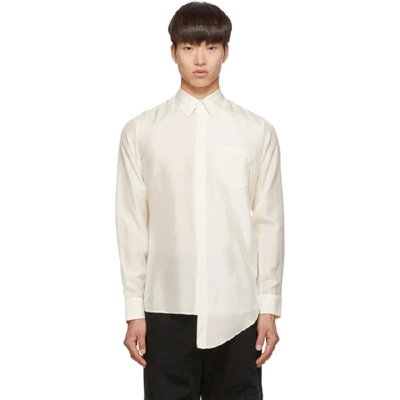 Shop Givenchy Off-white Silk Shirt In 105-ivory