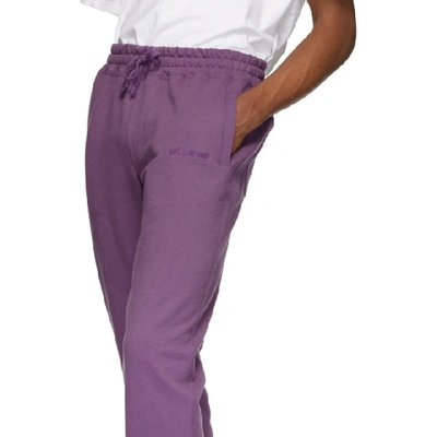 Shop Aimé Leon Dore Aime Leon Dore Purple French Terry Lounge Pants In Purple Tape