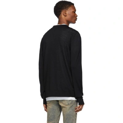 Shop Balmain Black Logo Sweater In 0pa Noir