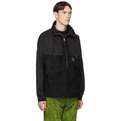 Shop Mcq By Alexander Mcqueen Mcq Alexander Mcqueen Black Hyper Fleece Jacket In 1000 Drkblk