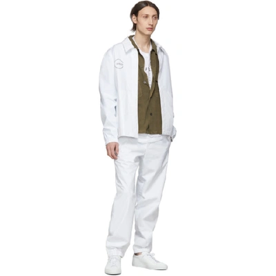 Shop Helmut Lang White Stadium Jacket