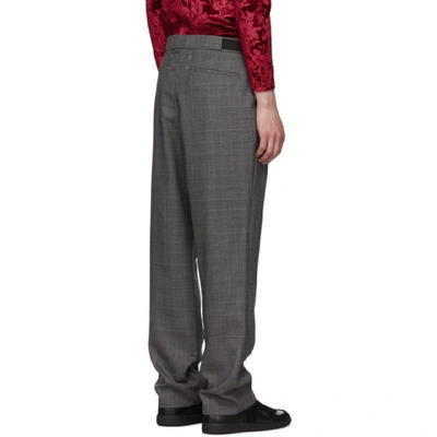Shop Maison Margiela Grey Check Vintage Chino Trousers In 854f Greych