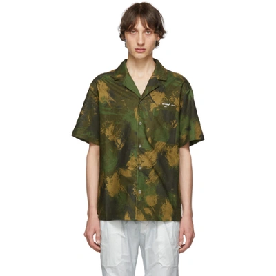 Shop Off-white Khaki Paintbrush Camo Holiday Shirt