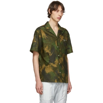 Shop Off-white Khaki Paintbrush Camo Holiday Shirt