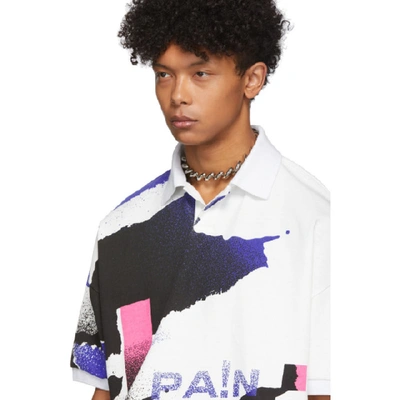 Shop Alexander Wang White And Blue Compact Jersey Polo In 933 Wht/blu