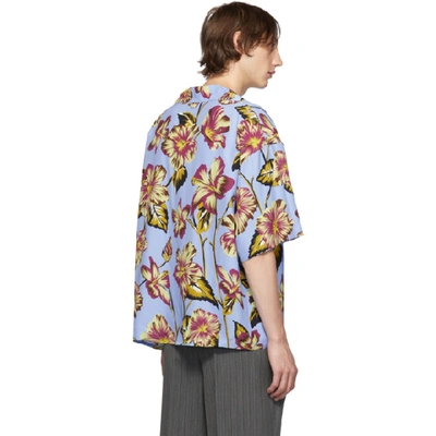 Prada PRADA hibiscus floral print bowling shirt