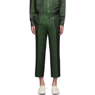 Shop Sies Marjan Green Lurex Cropped Trousers