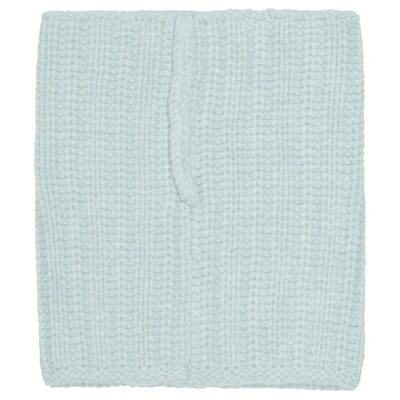 Shop Lanvin Blue Knitted Scarf In 211 Ice Blu