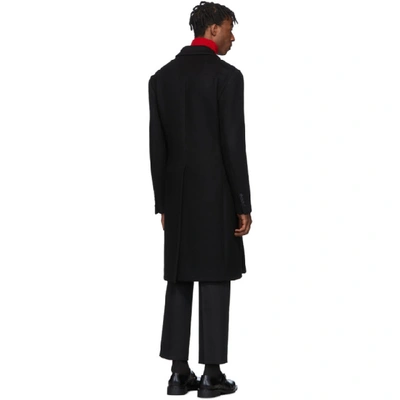 Shop Prada Black Cashmere Double-breasted Coat