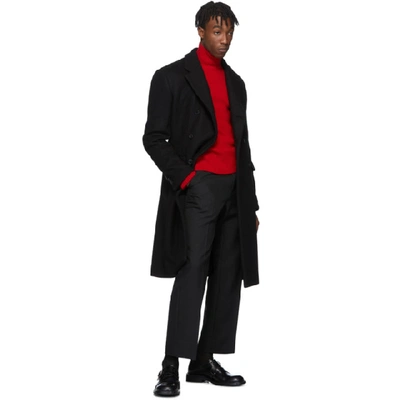 Shop Prada Black Cashmere Double-breasted Coat