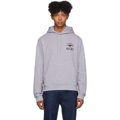 Shop Kenzo Grey Limited Edition Cupid Hoodie In 94 Pearlgry