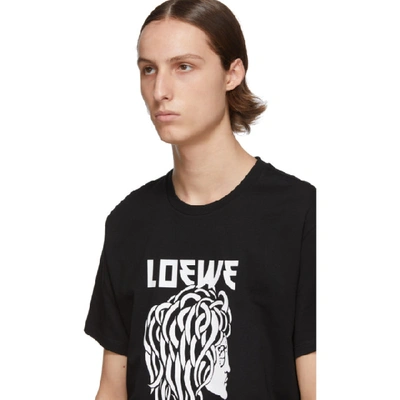 Shop Loewe Black Medusa Print T-shirt In 1100 Black