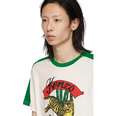 Shop Kenzo White Bamboo Tiger T-shirt