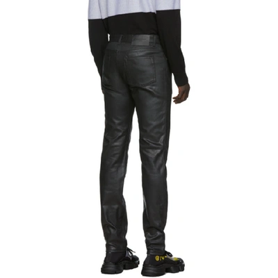 Shop Givenchy Black Coated Skinny Jeans In 001-black