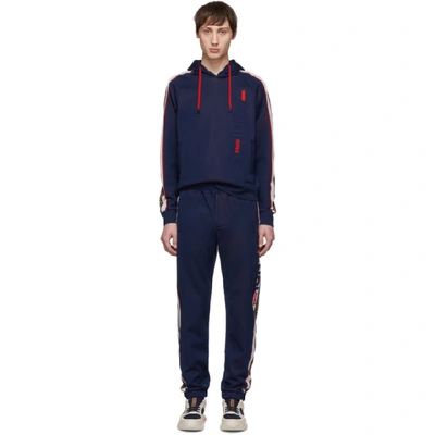 Fendi Logo Embellished Tracksuit In Blue |