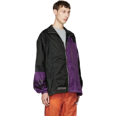 Shop Filling Pieces Black And Purple Panelled Jacket In 1797 Mutli