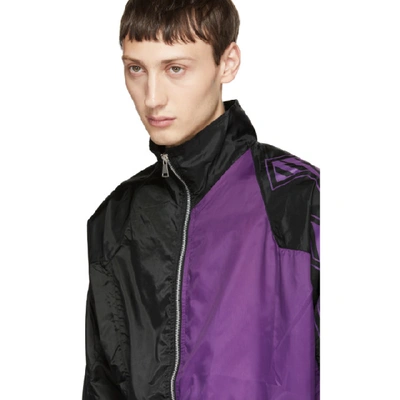 Shop Filling Pieces Black And Purple Panelled Jacket In 1797 Mutli