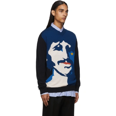 Shop Stella Mccartney Blue And Navy The Beatles Edition Ringo Starr Sweater