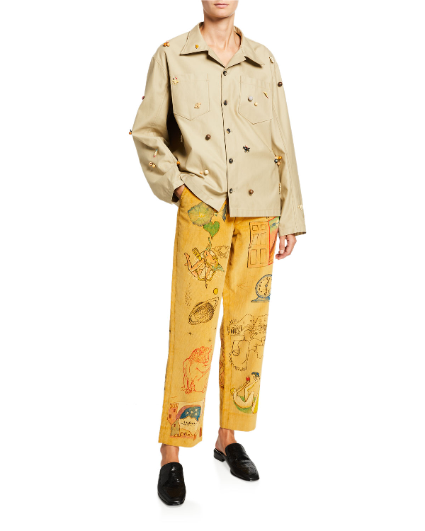 Bode Senior Corduroy Dreamer Pants In Corn | ModeSens