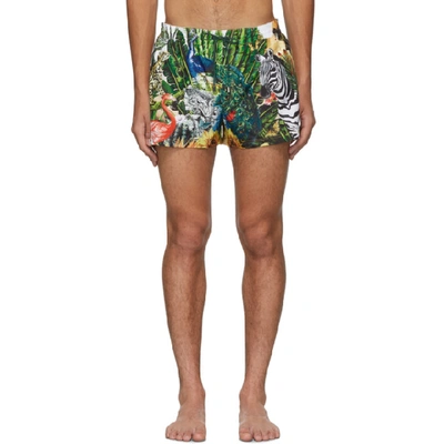 Shop Dolce & Gabbana Dolce And Gabbana Multicolor Giardino 2 Swim Shorts In Hhih3 Multi