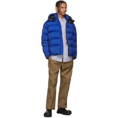 Shop Moncler Blue Down Wilms Jacket In 73l Blue