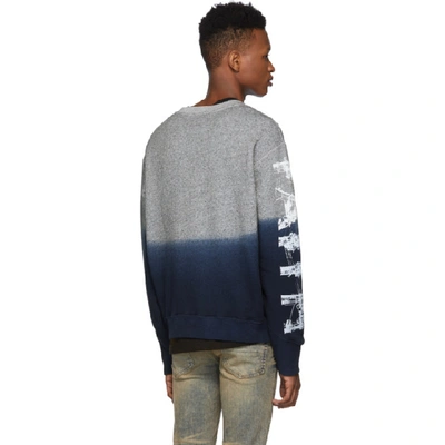 Shop Faith Connexion Grey And Blue Degrade Sweatshirt In 207 Gryblue