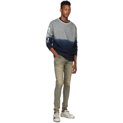 Shop Faith Connexion Grey And Blue Degrade Sweatshirt In 207 Gryblue