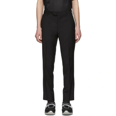 Shop Prada Black Mohair Trousers