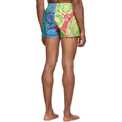 Shop Versace Underwear Mutlicolor Barocco Swim Shorts In A707 Multi