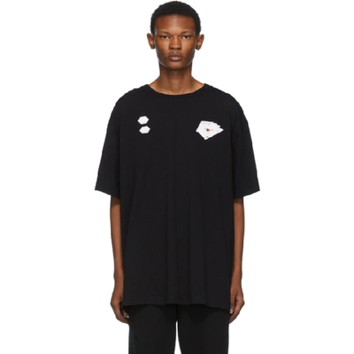 Shop Off-white Black Hand Card T-shirt In Blk Multi