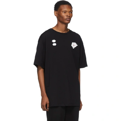 Shop Off-white Black Hand Card T-shirt In Blk Multi