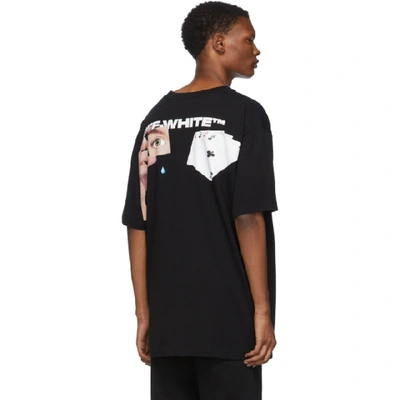 Shop Off-white Black Hand Card T-shirt In Blk Multi